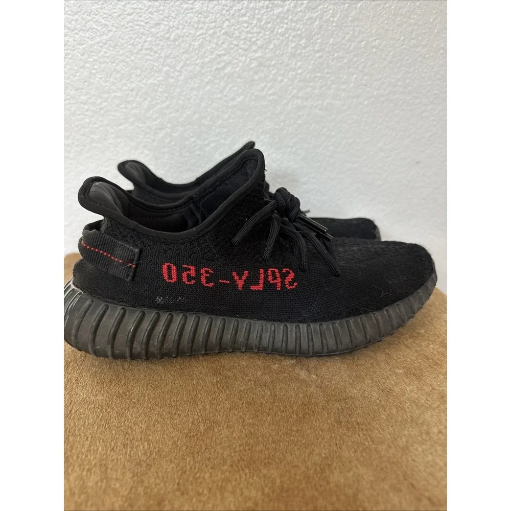 Size 8.5 - Adidas Yeezy Boost 350 V2 Black Red Bred 2017 CP9652 Authentic *Clean